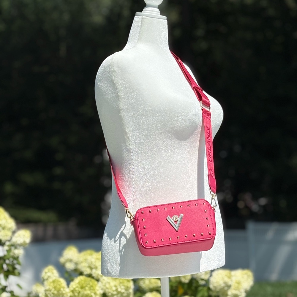 Valentino Orlandi Pink Studded Camera Bag NWT